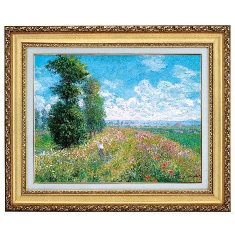クロード・モネ「ポプラと草原の散歩道」10号 立体複製名画 美術品 インテリア