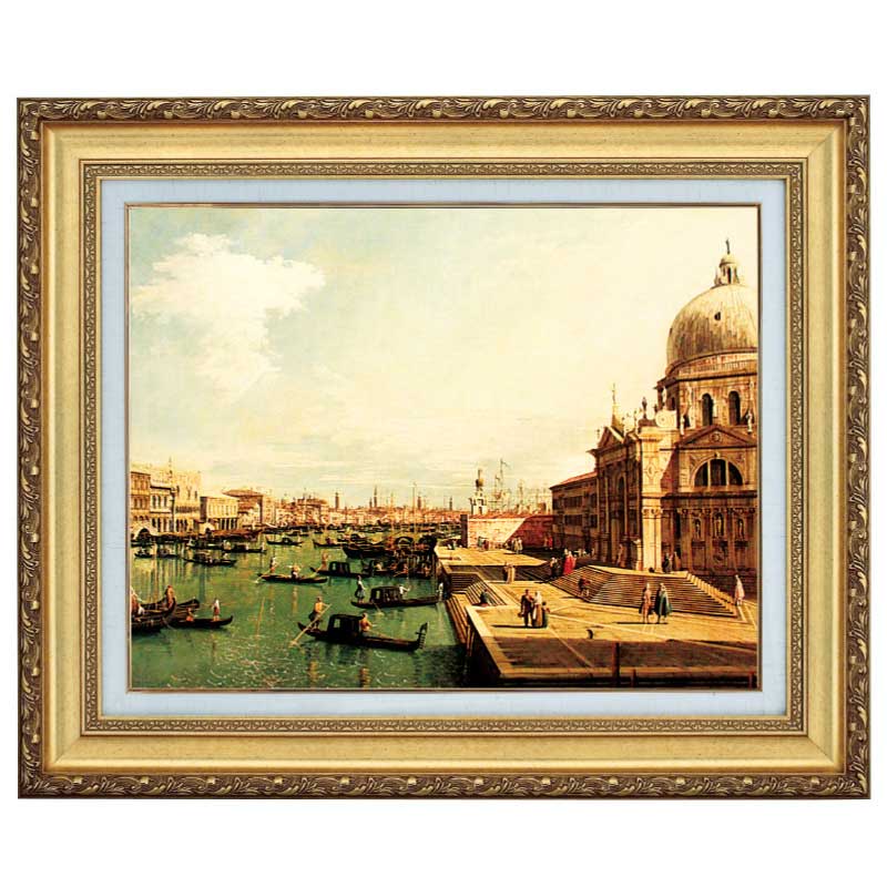 カナレット「ヴェネツィア・サルーテ聖堂」 6号 立体複製名画 美術品 インテリア