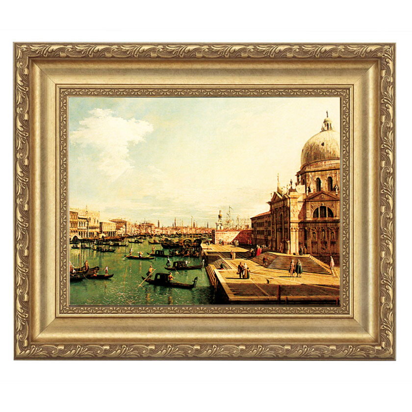 カナレット「ヴェネツィア・サルーテ聖堂」 4号 立体複製名画 美術品 インテリア