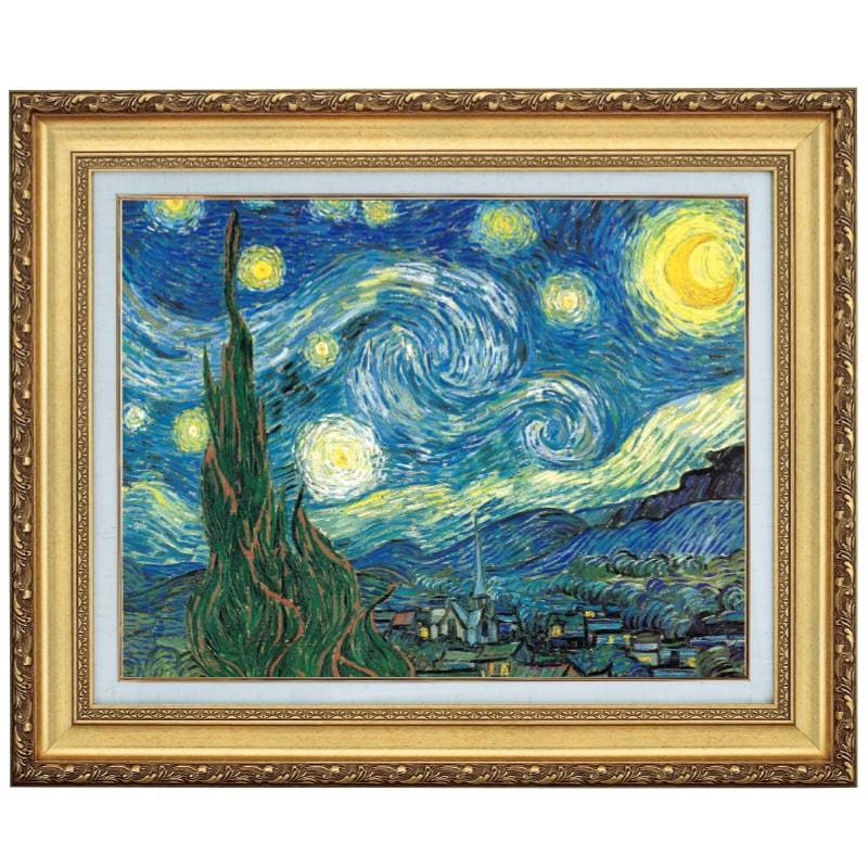 ゴッホ「星月夜」6号 立体複製名画 美術品 インテリア
