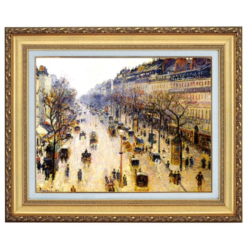 樂天商城 - 立体複製名画 ピサロ 「冬の朝のモンマルトル大通り」 4号