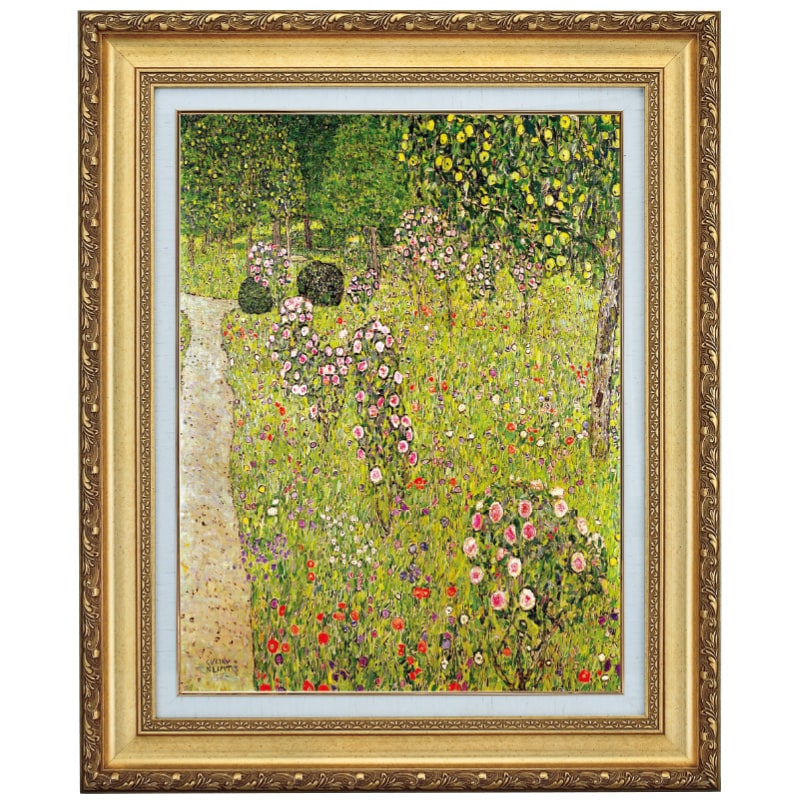 樂天商城 - 立体複製名画 クリムト 「バラの咲く果樹園」 10号