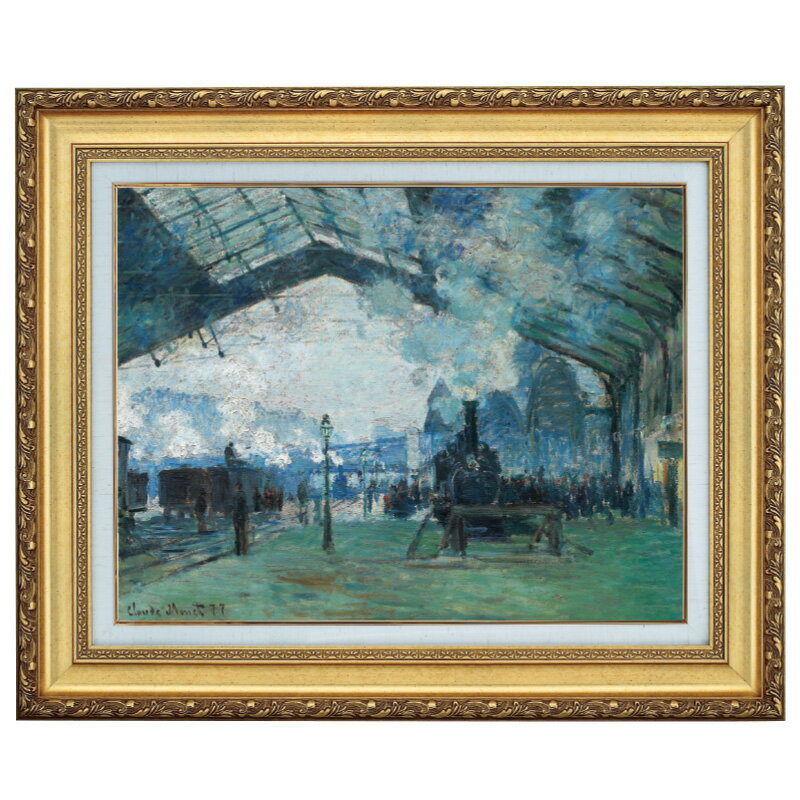 樂天商城 - 立体複製名画 モネ「ノルマンディから到着した列車、サンラザール駅」10号