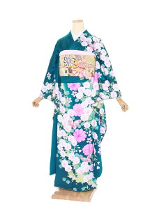 〔振袖〕〔貸衣装〕振袖レンタル237グリーン地花ざかり〔結婚式〕〔卒業式〕〔フルセット〕〔ふりそで フリソデ〕〔往復送料無料〕〔新品足袋プレゼント〕〔振そで レンタル〕〔女性和服〕〔振り袖〕〔ふり袖〕〔ふりそで〕〔振そで レンタル〕〔れんたる〕〔rental〕通販セール