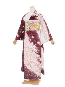 〔振袖〕〔貸衣装〕振袖レンタル246白×茶桜模様〔結婚式〕〔卒業式〕〔フルセット〕〔ふりそで フリソデ〕〔往復送料無料〕〔新品足袋プレゼント〕〔振そで レンタル〕〔女性和服〕〔振り袖〕〔ふり袖〕〔ふりそで〕〔振そで レンタル〕〔れんたる〕〔rental〕バーゲン