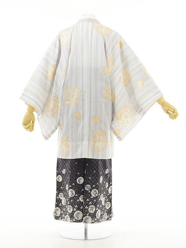 【レンタル】〔夏用〕〔男性用袴〕男性用袴レンタルmen0014　白小紋白×龍ラメ〔結婚式〕〔新郎紋服〕〔成人式〕〔フルセット〕【往復送料無料】【RCP】fy16REN07(10P03Dec16)