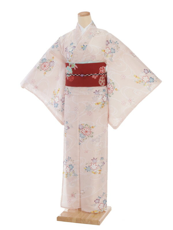 夏 サマー 訪問着 t0067 ピンク地花 絽 小紋 レンタル お宮参り 貸衣装 お茶会 新品足袋プレゼント 着物 式典 七五三 お茶会 往復送料無料 女性和服 ほうもんぎ ホウモンギ houmongi RCP 夏物【レンタル】