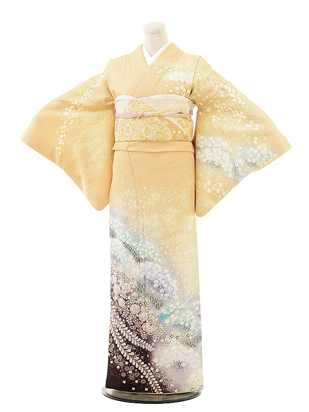 訪問着 レンタル 結婚式 t500 ベージュ地辻が花 新品足袋プレゼント 訪問着 レンタル　入学式 結婚式 ..