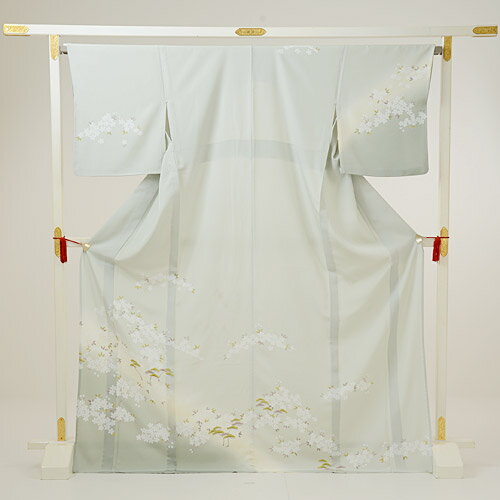 夏 サマー夏 訪問着 単衣 訪問着 レンタルt0518 グリーン地桜松 お宮参り 貸衣装 お茶会 新品足袋プレゼント夏 着物 式典夏 七五三 お茶会 訪問着 往復送料無料 訪問着 セット ほうもんぎ夏物P08Apr16【レンタル】