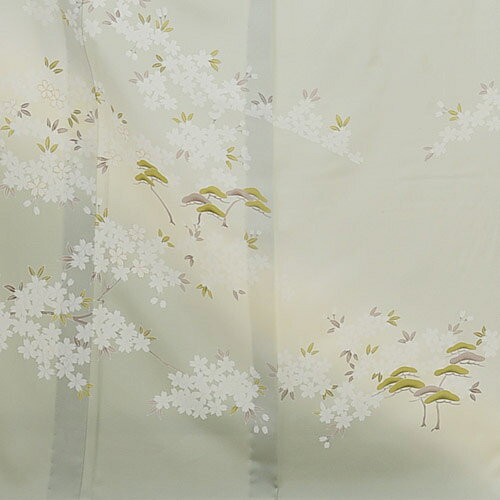 夏 サマー夏 訪問着 単衣 訪問着 レンタルt0518 グリーン地桜松 お宮参り 貸衣装 お茶会 新品足袋プレゼント夏 着物 式典夏 七五三 お茶会 訪問着 往復送料無料 訪問着 セット ほうもんぎ夏物P08Apr16【レンタル】