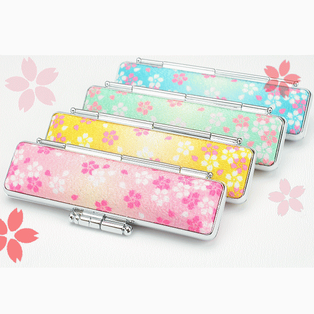印鑑ケース 朱肉付き かわいい 【選べるサイズ10.5〜15mm 華やか桜ケース】 女性 花 さくら おしゃれ ..