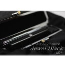 実印 女性 印鑑 かわいい 【Jewel Black cZ+】選べるサイズ12mm 13.5mm ケース付き 銀行印 おしゃれ ジルコニア 黒水牛 女 プレゼン...