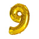 【クリックポスト送料無料】9 特大文字 数字 ゴールド GOLD 赤ちゃん BABY 出産祝い ギフト 誕生日 風船 バースデーバルーン 誕生日 HAPPY B...