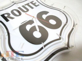ルート66ROUTE66ネオンクロック時計インテリアBARCafeネオン管ネオン看板