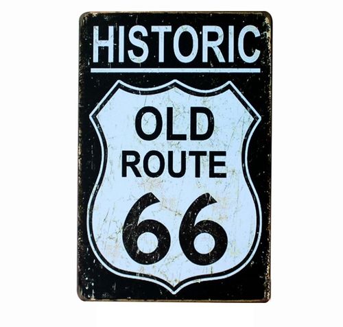 楽天JTCモール【クリックポスト全国送料無料】ルート66 HISTORIC ブリキ集 ROUTE66 アメリカ 映画 広告 ブリキ看板 店舗用 NEON SIGN アメリカン雑貨 看板