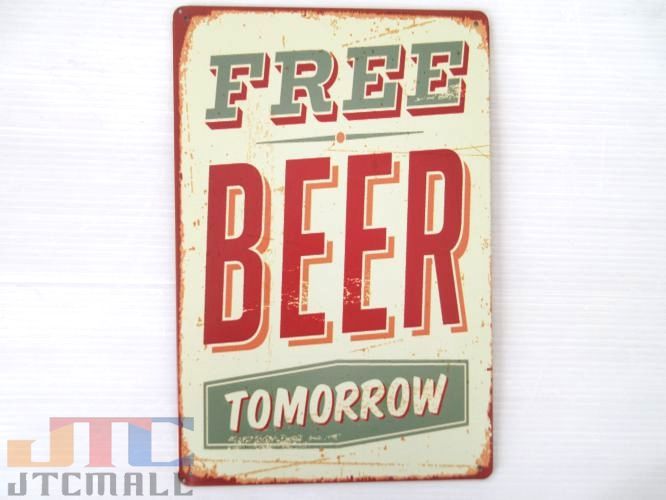 【クリックポスト全国送料無料】BEER ビール BAR 居酒屋 酒 BEER 広告 ブリキ看板 店舗用 NEON SIGN アメリカン雑貨 看板