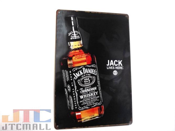 【クリックポスト全国送料無料】JACK DANIEL ジャック ダニエル BAR 広告 ブリキ看板 店舗用 NEON SIGN アメリカン雑貨 看板