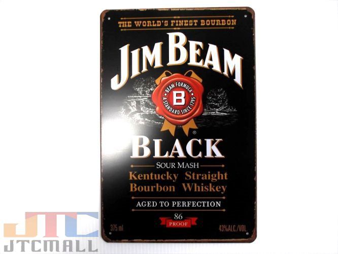 【クリックポスト全国送料無料】ジム ビーム JIM BEAM 酒 居酒屋 BAR 広告 ブリキ看板 店舗用 NEON SIGN アメリカン雑貨 看板
