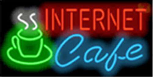 特大ネオンサイン A154 INTERNET Cafe インターネットカフェ 広告 店舗用 NEON SIGN アメリカン雑貨 看板 ネオン管