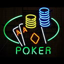 yCOAiE[1Tԁ` 3TԒxzySEEz T419 Poker Double Aces |[J[ L Xܗp NEON SIGN AJG Ŕ lI