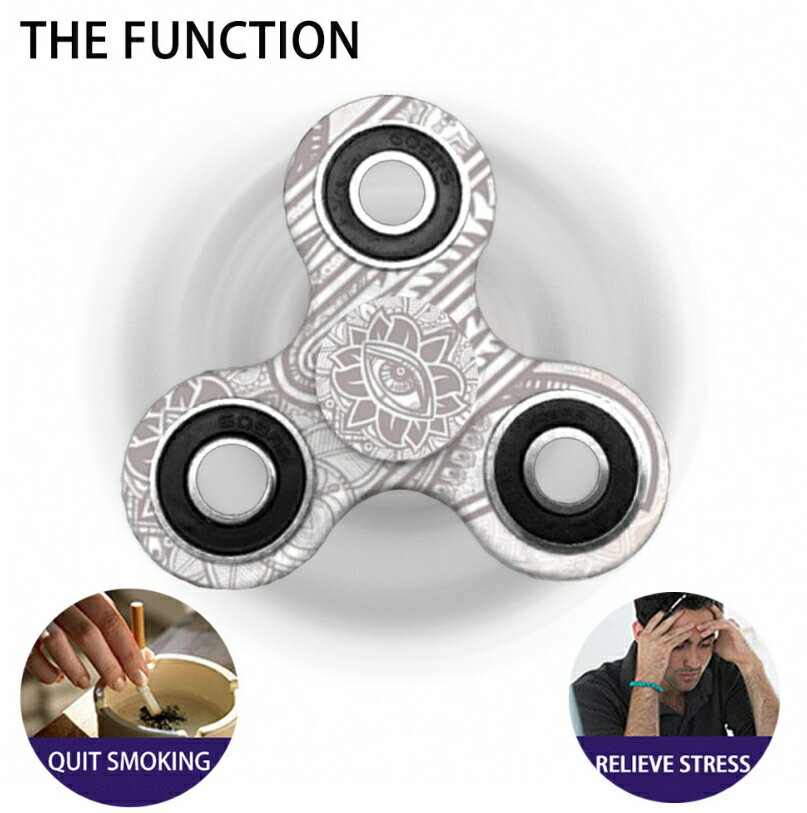 【クリックポスト全国送料無料】ホワイトキラ ハンドスピナー Hand spinner 3枚羽型ハンドスピナー 指スピナー スピン