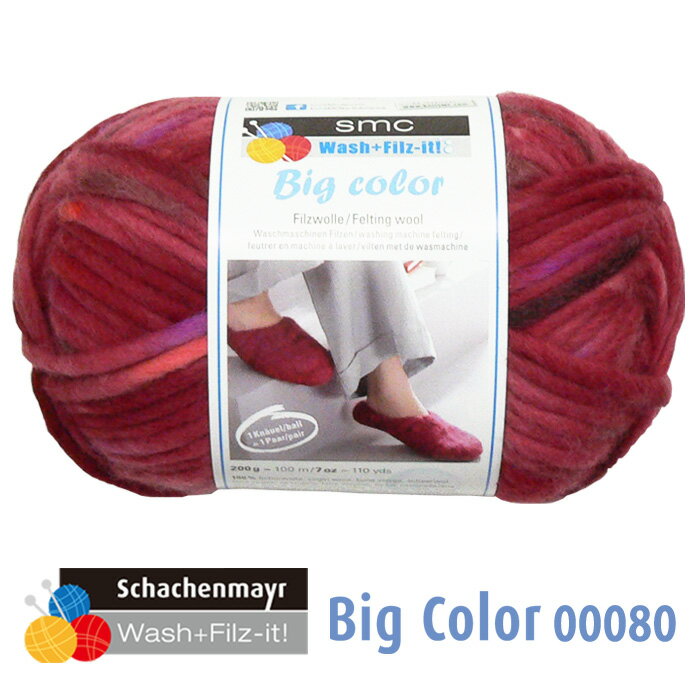 Wash+Filz-it！ 縮絨用毛糸 Bigcolor 00080