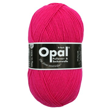 毛糸 Opal オパール 靴下用毛糸 Uni 2010 / ネオンピンクてあみ かぎ針 棒針 ニット 手編み 編み物 手芸 ハンドメイド 手作り