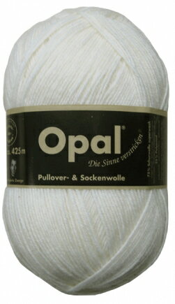 毛糸 Opal オパール Uni 2620 / ホワイトてあみ かぎ針 棒針 ニット 手編み 編み物 手芸 ハンドメイド 手作り