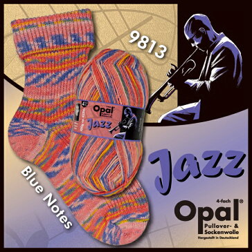 毛糸 Opal オパール Jazz(オパール ジャズ)9813 4ply 4本撚り 靴下用毛糸 2019冬コレクション てあみ かぎ針 棒針 ニット 手編み 編み物 手芸 ハンドメイド 手作り