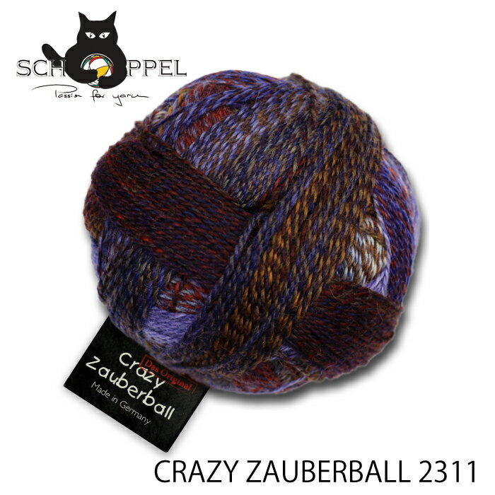 ショッペル SCHOPPEL 靴下用毛糸 CRAZY ZAUBERBALL 2311 ドイツ製 編み物 手編み ハンドメイド