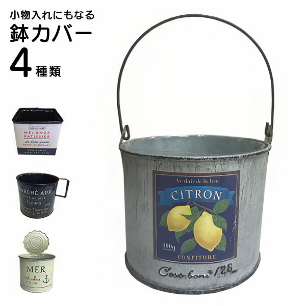 Potcover 鉢カバー ブリキ缶 植木カバー ポット 観葉植物 入れ物 ヴィンテージ カップ 小物入れ アンティーク Shabby Garden ガーデニング インテリア 北欧 雑貨 小物 エアプランツ チランジア ティランジア インテリアグリーン ミニ観葉 南国 リビング ディスプレイの