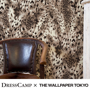 DressCamp 壁紙 THE WALLPAPER TOKYO ヒョウ柄 アニマル 毛皮 ラグジュアリー モダン ゴージャス フリース壁紙 フリースデジタルプリント壁紙 デジタルプリント壁紙 貼って剥がせる 賃貸OK 日本製(46cmx10m)ドレスキャンプ