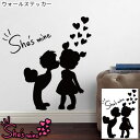 ウォールステッカー ジュブリー Shes mine 台紙サイズ 44cmx60cm 転写式 おしゃれ モノトーン 子供部屋 かべがみ革命 壁紙