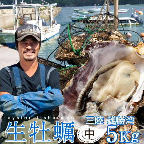 カキ 生牡蠣 殻付き 5kg 中 食べやすい 生食用 宮城県 石巻産 漁師直送 格安カキ 生牡蠣 お取り寄せ プレゼント［ 父の日 ギフト プレゼント］