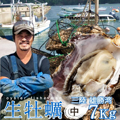 カキ 生牡蠣 殻付き 7kg 中 食べやすい 生食用 宮城県 石巻産 漁師直送 格安カキ 生牡蠣 お取り寄せ プレゼント［ 父の日 ギフト プレゼント］