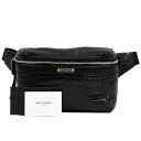 サンローラン パリ SAINT LAURENT PARIS シティ ボディバッグ ウエストポーチ ベルトバッグ クロコ型押し 505973 男女兼用 【中古】【...