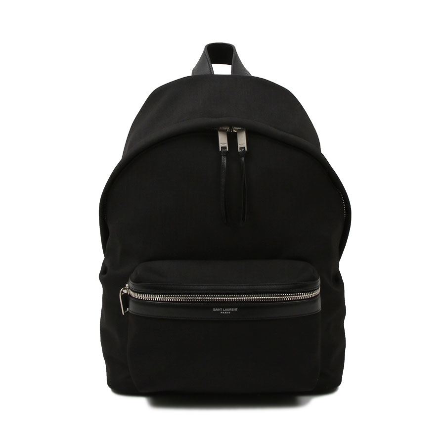 サンローラン パリ SAINT LAURENT PARIS ミニ シティ バッグパック 650617 リュック ブラック / シルバー金具 男女兼用 【中古】【...