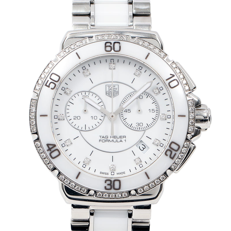 タグホイヤー TAG HEUER タグ・ホイヤー フォーミュラ1 クロノグラフ ダイヤベゼル CAH1213.BA0863 セラミック クオーツ メンズ 【中古】【送料無料】