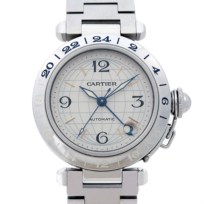 カルティエ Cartier パシャC メリディアン GMT W31029M7 腕時計 送料無料【中古】