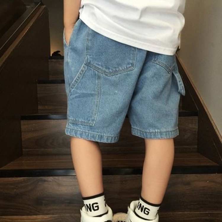 ハーフパンツ キッズ 子供服 ショートパンツ デニム ジーンズ Gパン 短パン 半ズボン 短め ショーツ 男の子 男児 ボトムス 薄手 子供用 ゆったり ジュニア こども服 デニムハーフパンツ おしゃれ カジュアル 110 120 130 140 150 160cm アウトドア 通学