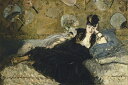 絵画 インテリア 額入り 壁掛け複製油絵エドゥアール・マネ 扇子を持った女性 油彩画 複製画 選べる額縁 選べるサイズ