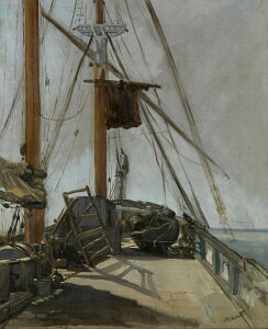 絵画 インテリア 額入り 壁掛け複製油絵エドゥアール・マネ 船のデッキ 油彩画 複製画 選べる額縁 選べるサイズ
