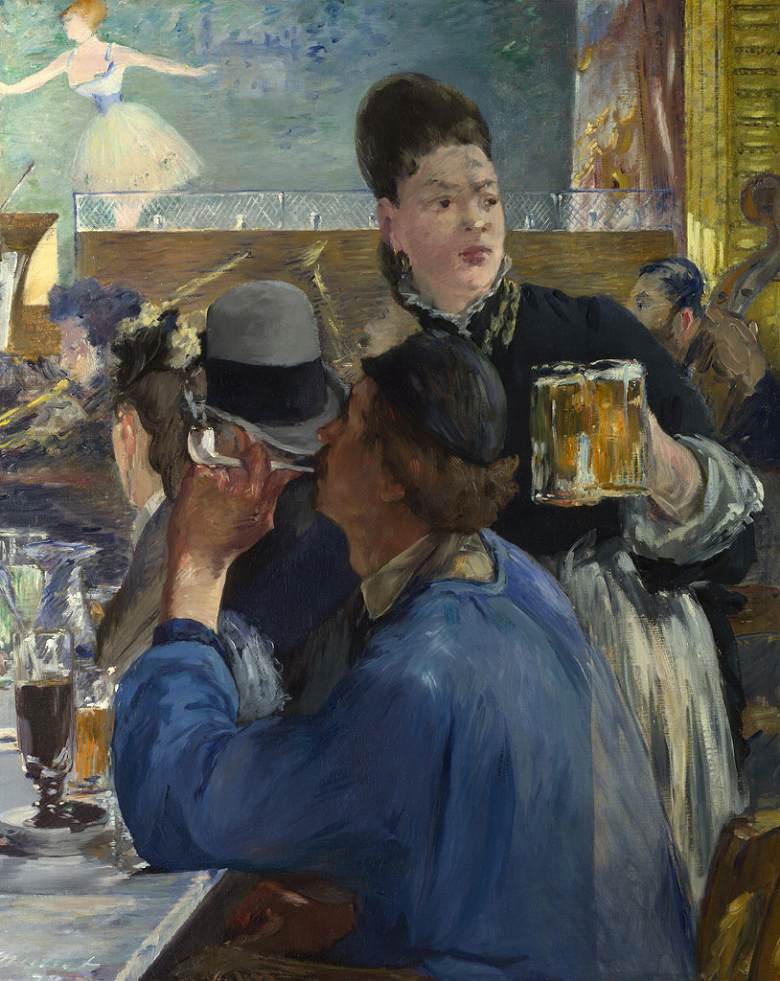 絵画 インテリア 額入り 壁掛け複製油絵エドゥアール・マネ ビヤホールの給仕女 油彩画 複製画 選べる額縁 選べるサイズ