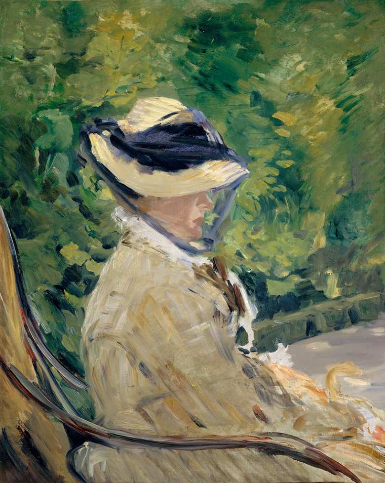 Rakuten - 絵画 インテリア 額入り 壁掛け複製油絵エドゥアール・マネ マネ夫人 油彩画 複製画 選べる額縁 選べるサイズ