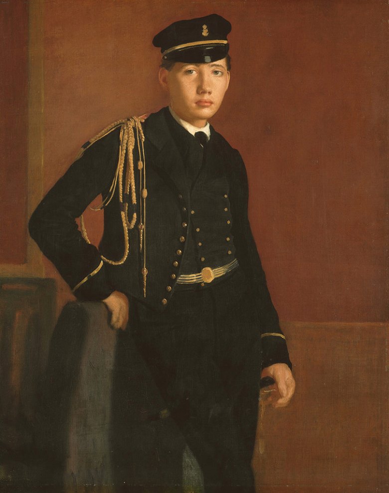 乐天商城 - 絵画 インテリア 額入り 壁掛け複製油絵エドガー・ドガ 海軍士官候補生アシル・ド・ガス 油彩画 複製画 選べる額縁 選べるサイズ