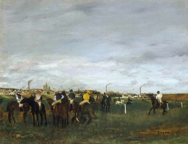 Rakuten - 絵画 インテリア 額入り 壁掛け複製油絵エドガー・ドガ 競馬 油彩画 複製画 選べる額縁 選べるサイズ