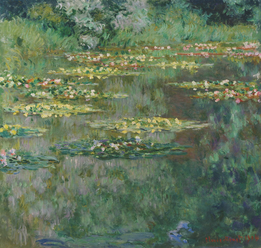【送料無料】絵画 油彩画複製油絵複製画/クロード・モネ 睡蓮 【すぐに飾れる豪華額縁付 キャンバス】