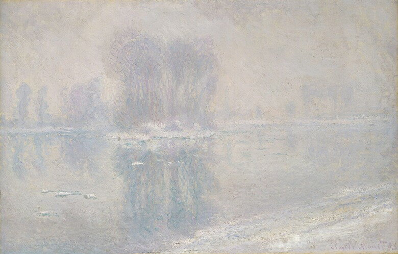 Rakuten - 絵画 インテリア 額入り 壁掛け複製油絵クロード・モネ 流氷 油彩画 複製画 選べる額縁 選べるサイズ