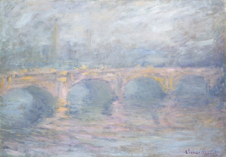 Rakuten - 絵画 インテリア 額入り 壁掛け複製油絵クロード・モネ 日暮れのウォータールー橋 選べるサイズ　選べる額縁 油彩画 複製画 選べる額縁 選べるサイズ