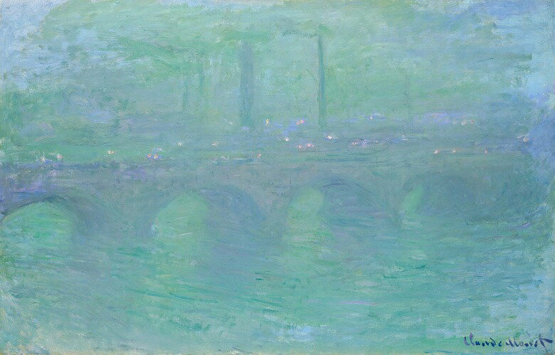 乐天商城 - 絵画 インテリア 額入り 壁掛け複製油絵クロード・モネ 夕暮れのウォータールー橋 油彩画 複製画 選べる額縁 選べるサイズ